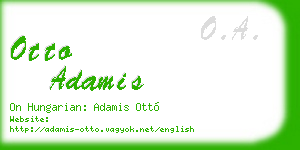 otto adamis business card
