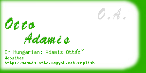 otto adamis business card